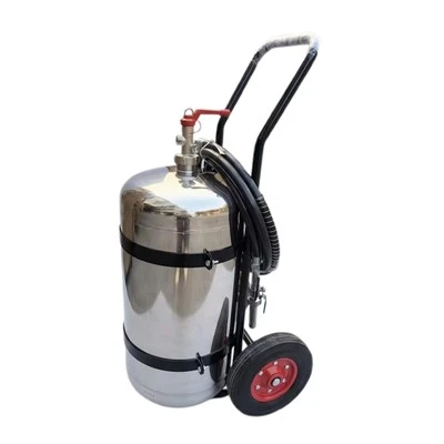 Bình chữa cháy bằng thép không gỉ xe đẩy